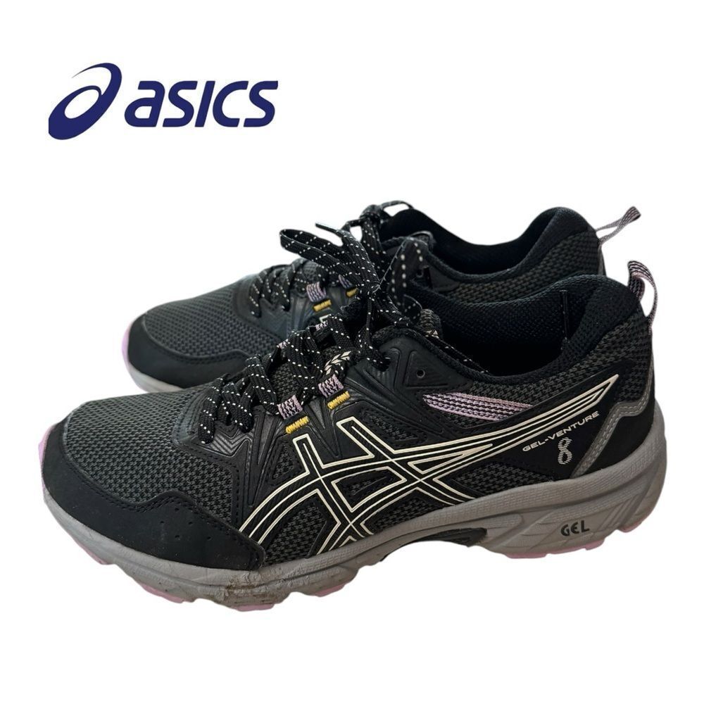 ASICS Women's Gel-Venture 8 Black Running Shoes Sneakers 8